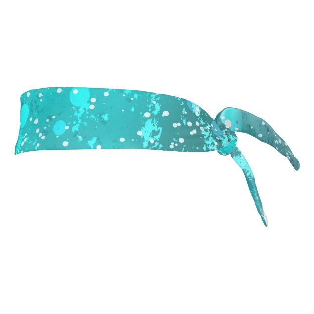 Mint Turquoise Foil Background Tie Headband (Rotate 90)