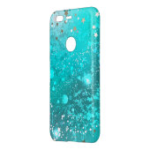 Mint Turquoise Foil Background Uncommon Google Pixel Case (Back/Left)