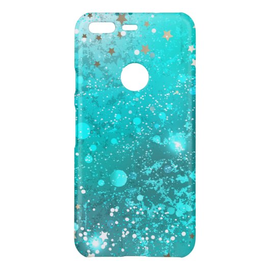 Mint Turquoise Foil Background Uncommon Google Pixel Case (Back)