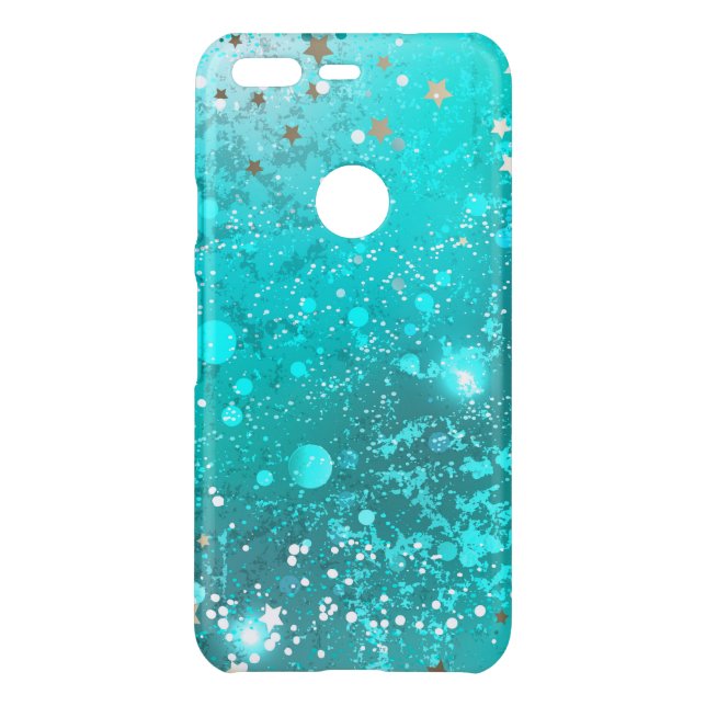 Mint Turquoise Foil Background Uncommon Google Pixel Case (Back)