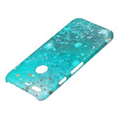 Mint Turquoise Foil Background Uncommon Google Pixel Case (Top)