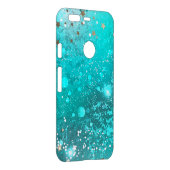 Mint Turquoise Foil Background Uncommon Google Pixel Case (Back/Right)
