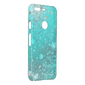Mint Turquoise Foil Background Uncommon Google Pixel Case (Back/Right)
