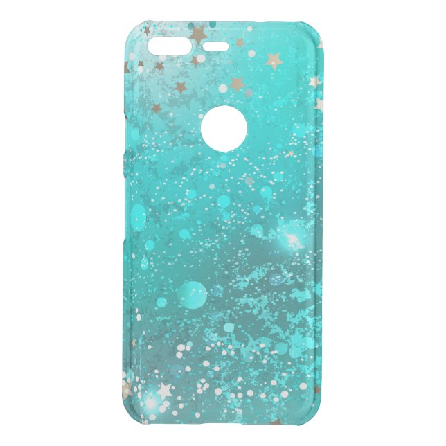 Mint Turquoise Foil Background Uncommon Google Pixel Case (Back)