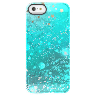 Mint Turquoise Foil Background Permafrost iPhone SE/5/5s Case