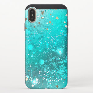 Mint Turquoise Foil Background iPhone XS Max Slider Case