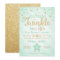 Mint Twinkle Little Star Baby Shower Invitation