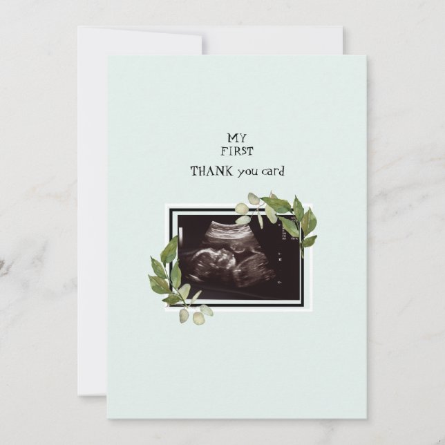 Mint Ultrasound Photo Thank You Baby Point of View (Front)
