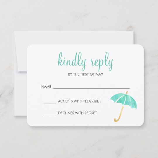 Mint Umbrella Neutral Baby Shower Rsvp Response Zazzle Com Neutral Baby Shower Rsvp Response