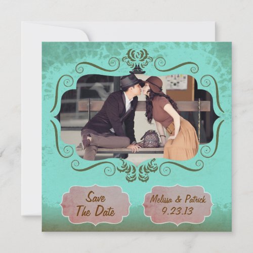 Mint Vintage Save The Date