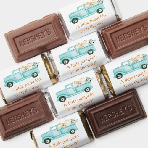 Mint Vintage Truck Pumpkin Baby Shower Favors