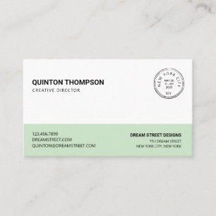 MINT VINTAGE TWO-TONE BUSINESS CARD