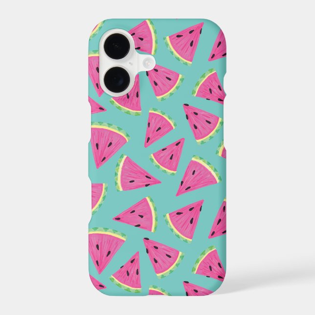 Mint Watermelon pattern iPhone Case (Back)