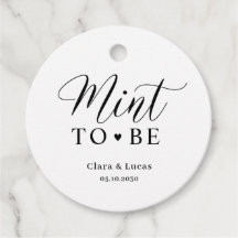 Mint Wedding Bridal Engagement Party Favor Tags