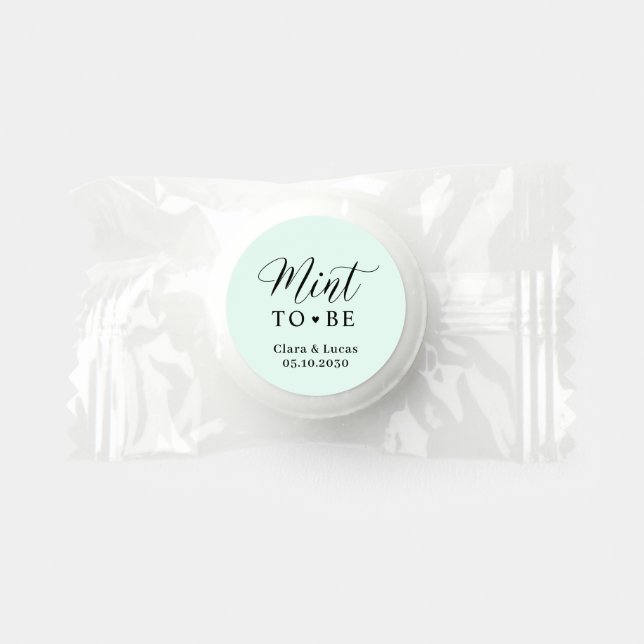 Mint Wedding Bridal Shower Engagement Party Life Saver® Mints (Front)