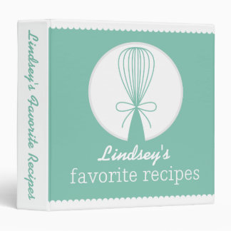 Mint Whisk Silhouette Recipe Binder