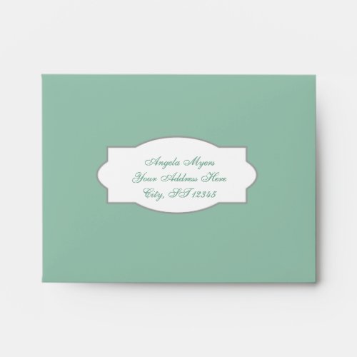 Mint White A2 Return Address Envelope for RSVP