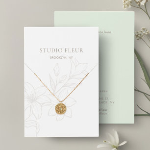 Mint & White   Chic Floral Business Display 