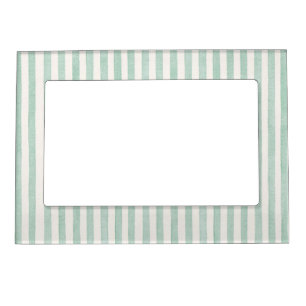 Mint White Stripes Magnetic Frame