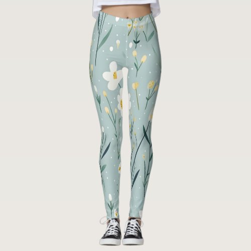 Mint WIldflowers Leggings