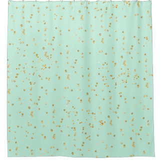 Mint Gold Shower Curtains | Zazzle Mint Gold Shower Curtains | Zazzle