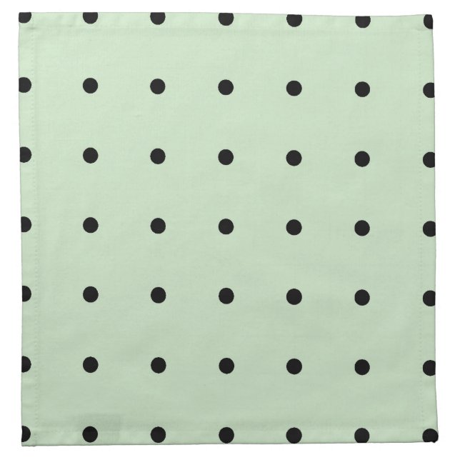 Mint With White Polka Dots Napkin (Front)