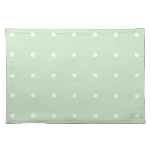 Mint With White Polka Dots Placemat