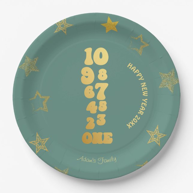 Minted New Years Eve Party  Paper Plates (Front)