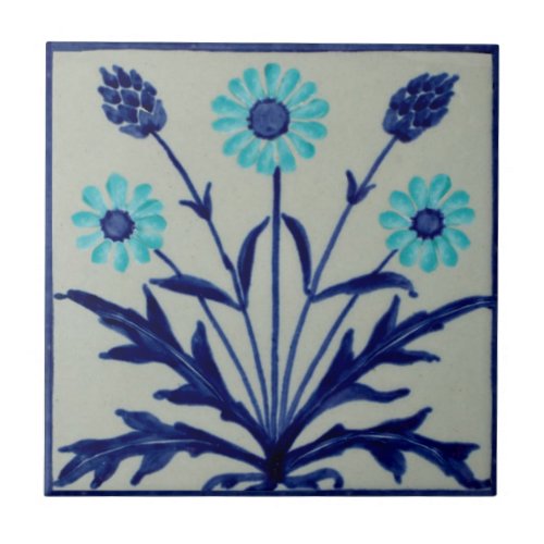 Minton Arts  Crafts Wm Morris Style Repro 1890 Ceramic Tile