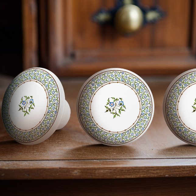 Mintons British Royal Blue Victorian Floral Ceramic Knob (Creator Uploaded)