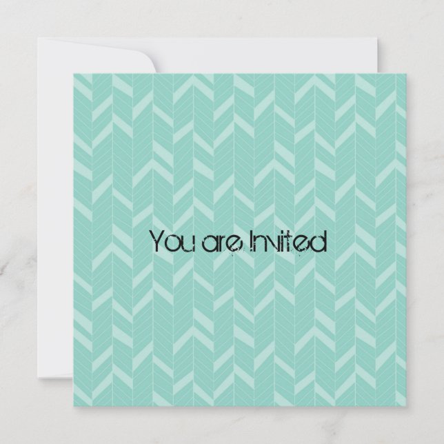 Minty Aqua Abstract Baby Shower Invitation (Front)