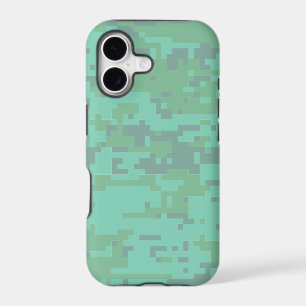 Minty Digital Camo Pattern iPhone 17 Case