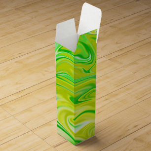"Minty Dream: The Soft Swirls of Green Marble" Wine Box