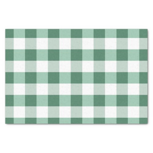 Minty Forest Green Tartan Plaid Pattern Print Tissue Paper