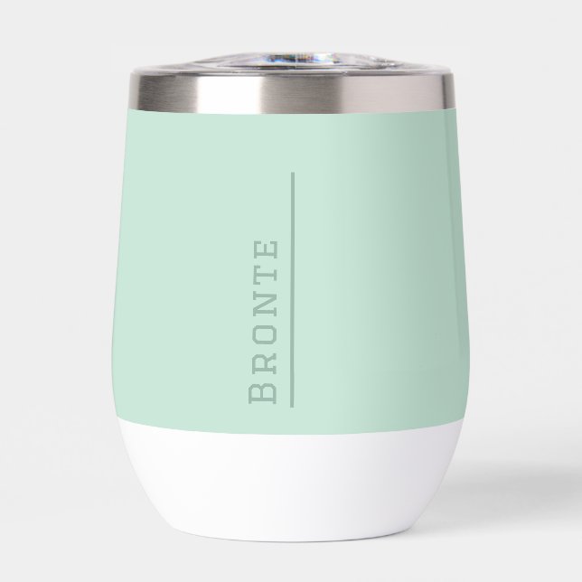 Minty Fresh - Color Flow monogram Thermal Wine Tumbler (Front)