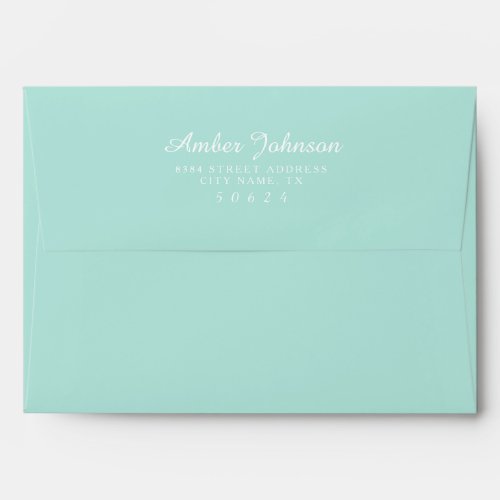 Minty Green 5 x 7 Pre_Addressed Envelopes