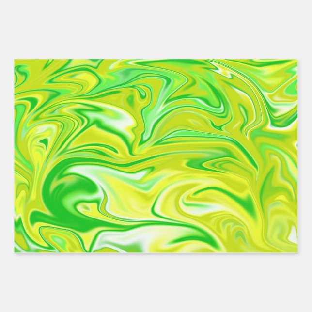 Minty Green Marble, Gift Wrap, Decoupage Sheets (Front)