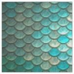 Minty Green Mermaid fish scales pattern Fabric