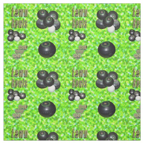 Minty Green Spring Lawn Bowls Design Fabric