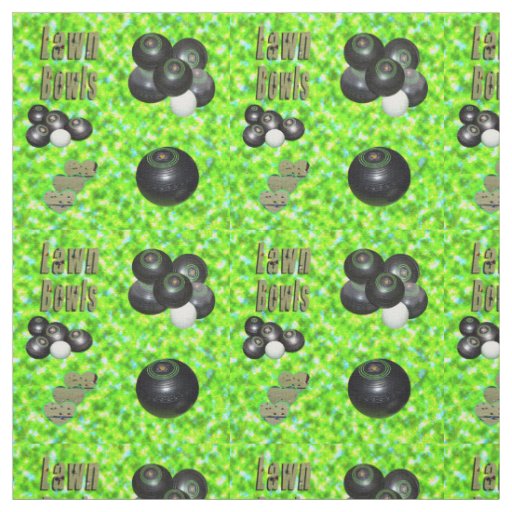 Minty Green Spring Lawn Bowls Design, Fabric