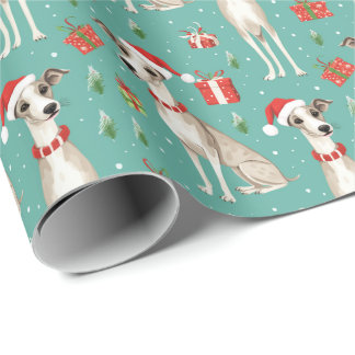 🎄🎅Minty green with Whippets Wrapping Paper