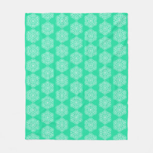 Minty Mandala Fleece Blanket