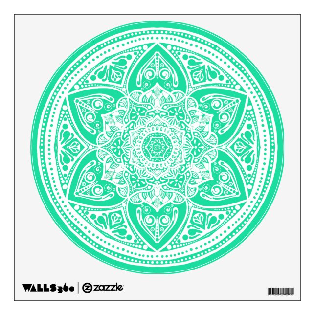 Minty Mandala Wall Sticker (Front)