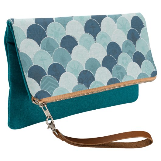 Minty Mermaid Clutch (3/4 Front)