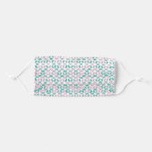 Minty pink pastel adult cloth face mask (Front, Folded)
