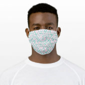 Minty pink pastel adult cloth face mask (Worn)