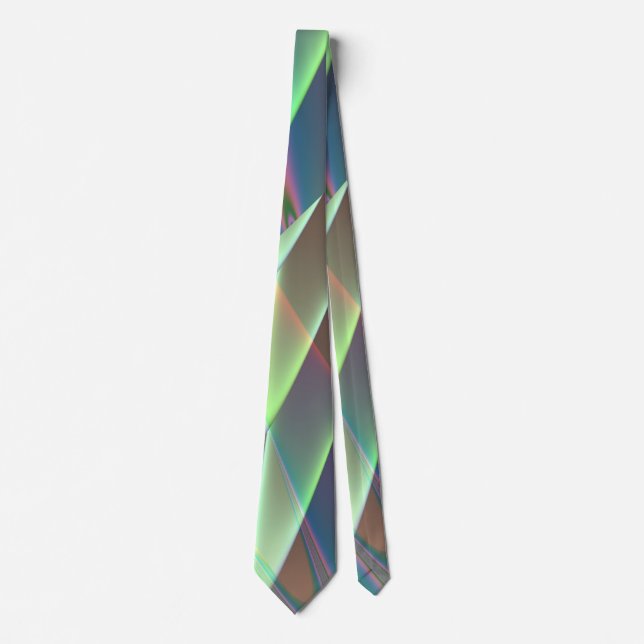Minty Pleasure Fractal Neck Tie (Front)