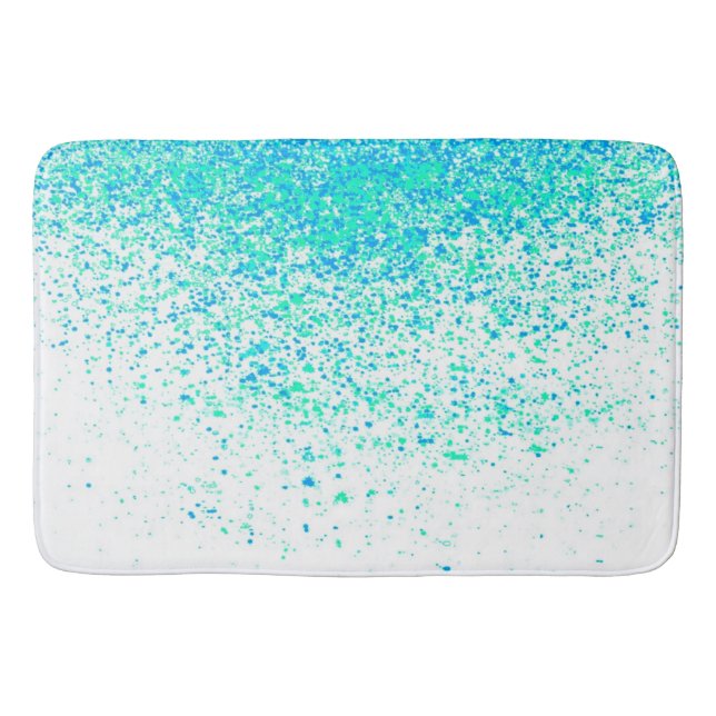 minty sparkle bathroom mat (Front)