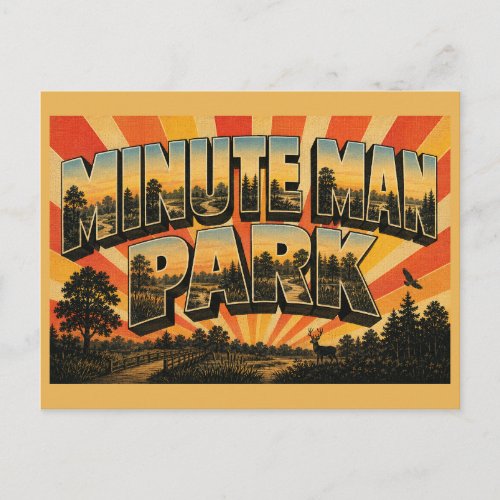 Minute Man National Historical Park MA Vintage Postcard