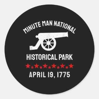 Minute Man National Historical Park Revolutionary  Classic Round Sticker